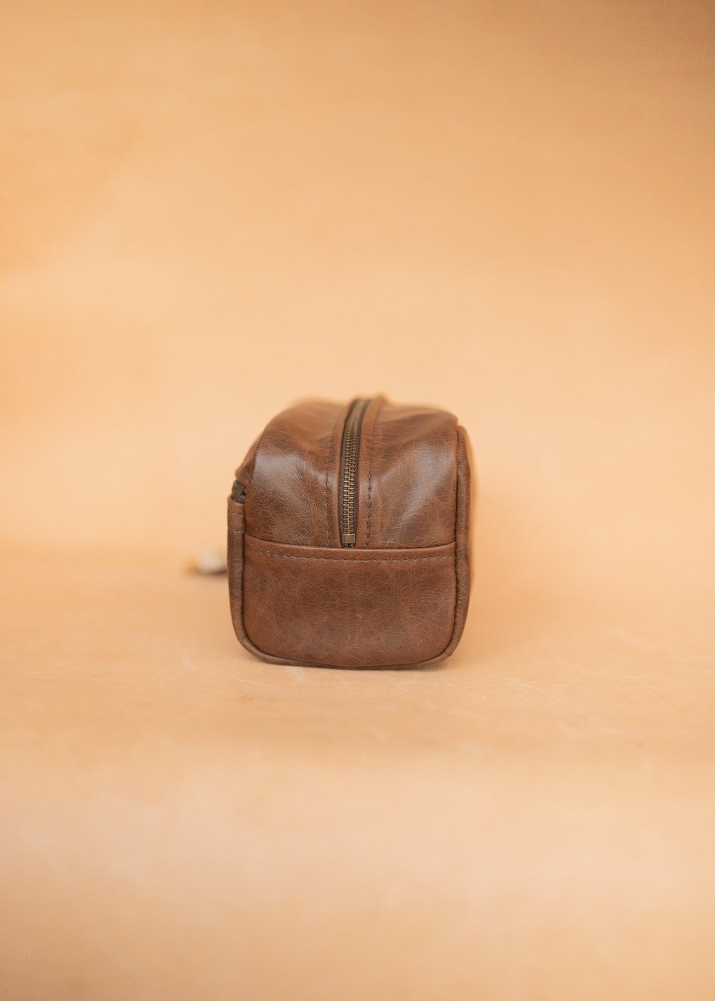 The Real McCaul Apparel & Accessories Toiletry Bathroom Washbag - Cowhide - Premium Marble Brown Australian Made Australian Owned Leather Australian Made Toiletry Dopp Kit Shaving Bathroom Bag - Cowhide - Men's Gifts