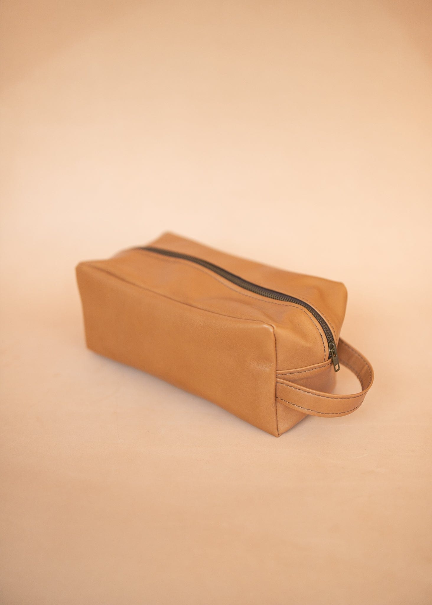 The Real McCaul Apparel & Accessories Toiletry Bathroom Washbag - Kangaroo - Tan Australian Made Australian Owned Toiletry Bathroom Washbag - Kangaroo - Tan