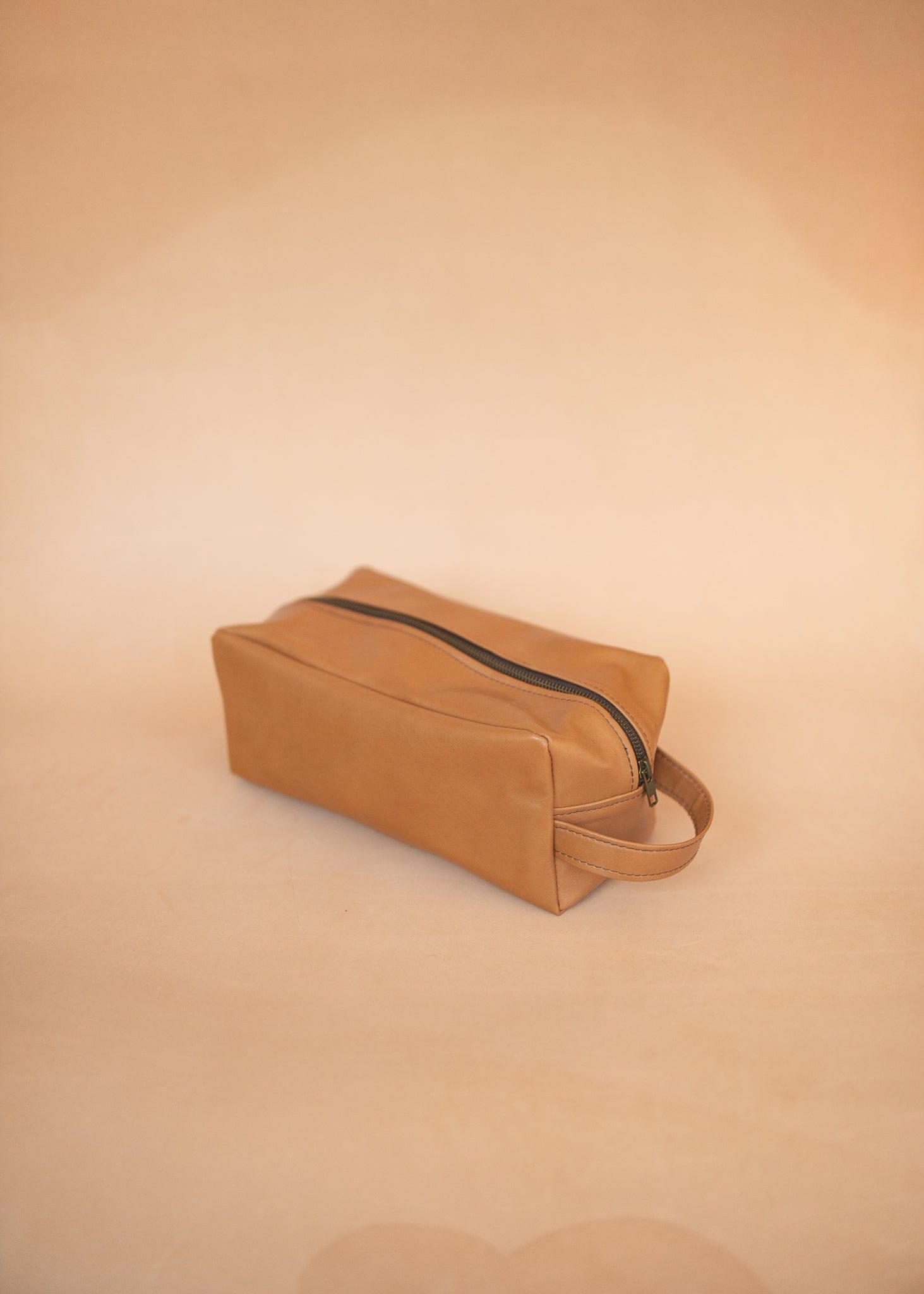 The Real McCaul Apparel & Accessories Toiletry Bathroom Washbag - Kangaroo - Tan Australian Made Australian Owned Toiletry Bathroom Washbag - Kangaroo - Tan