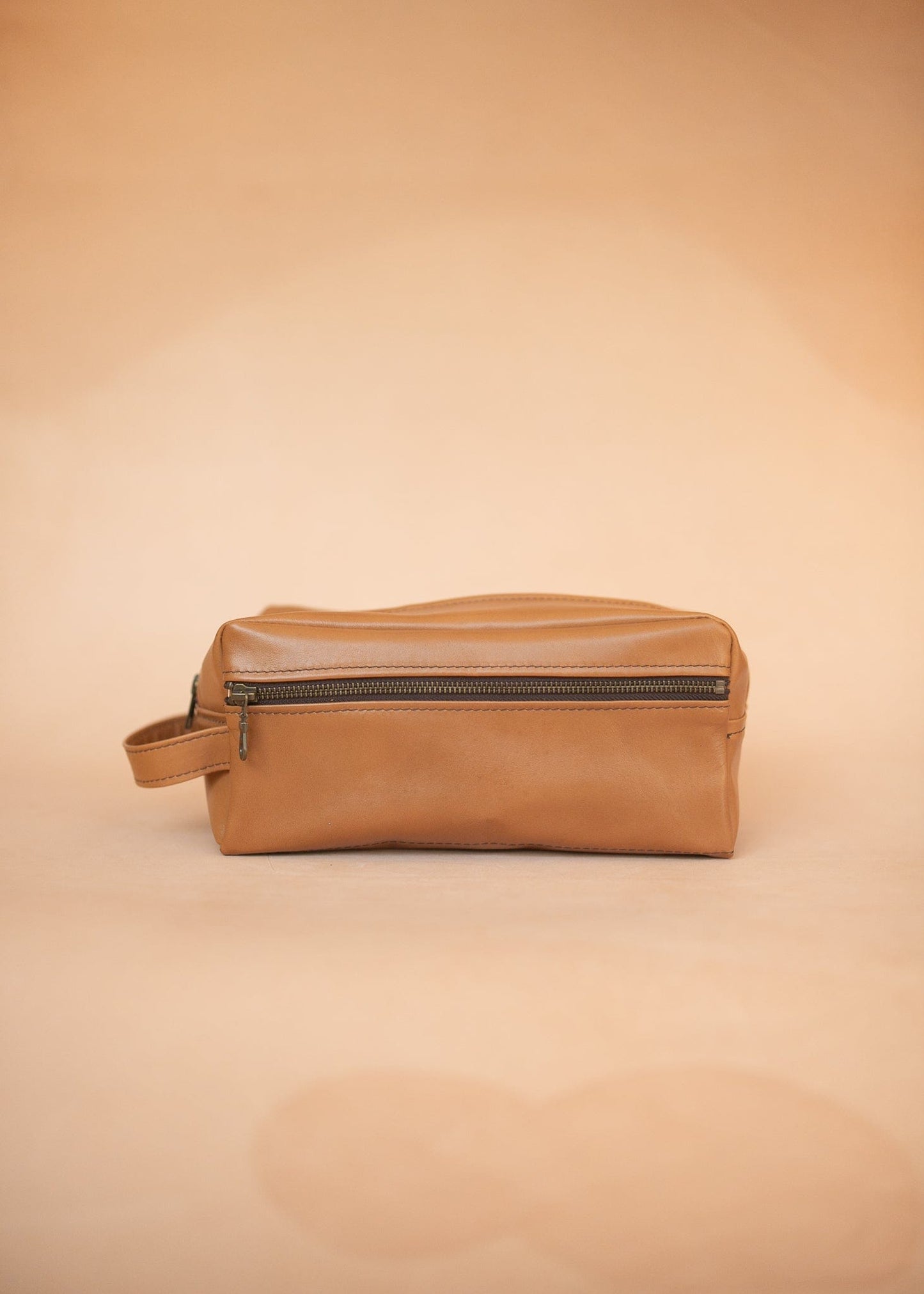 The Real McCaul Apparel & Accessories Toiletry Bathroom Washbag - Kangaroo - Tan Australian Made Australian Owned Toiletry Bathroom Washbag - Kangaroo - Tan