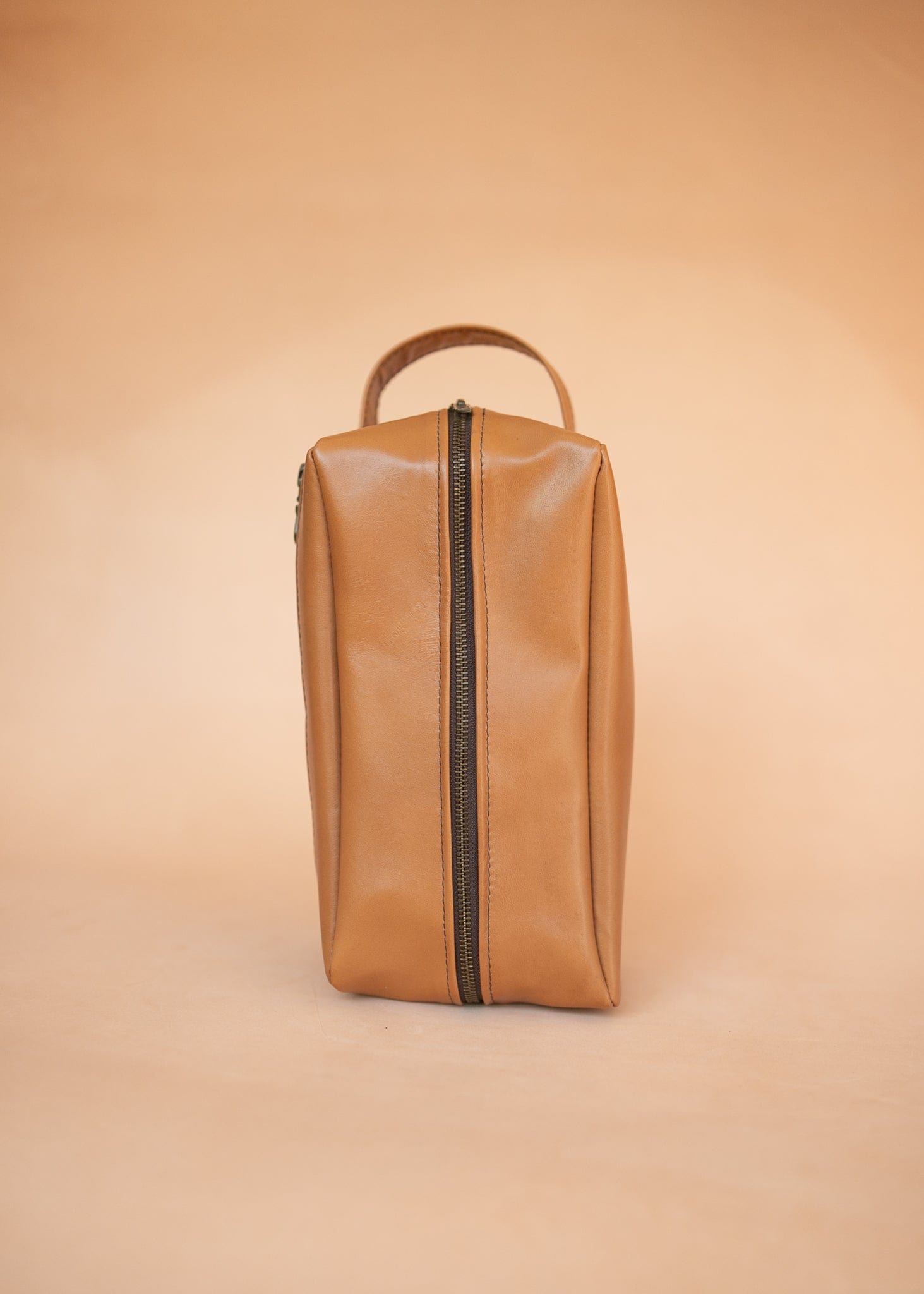 The Real McCaul Apparel & Accessories Toiletry Bathroom Washbag - Kangaroo - Tan Australian Made Australian Owned Toiletry Bathroom Washbag - Kangaroo - Tan