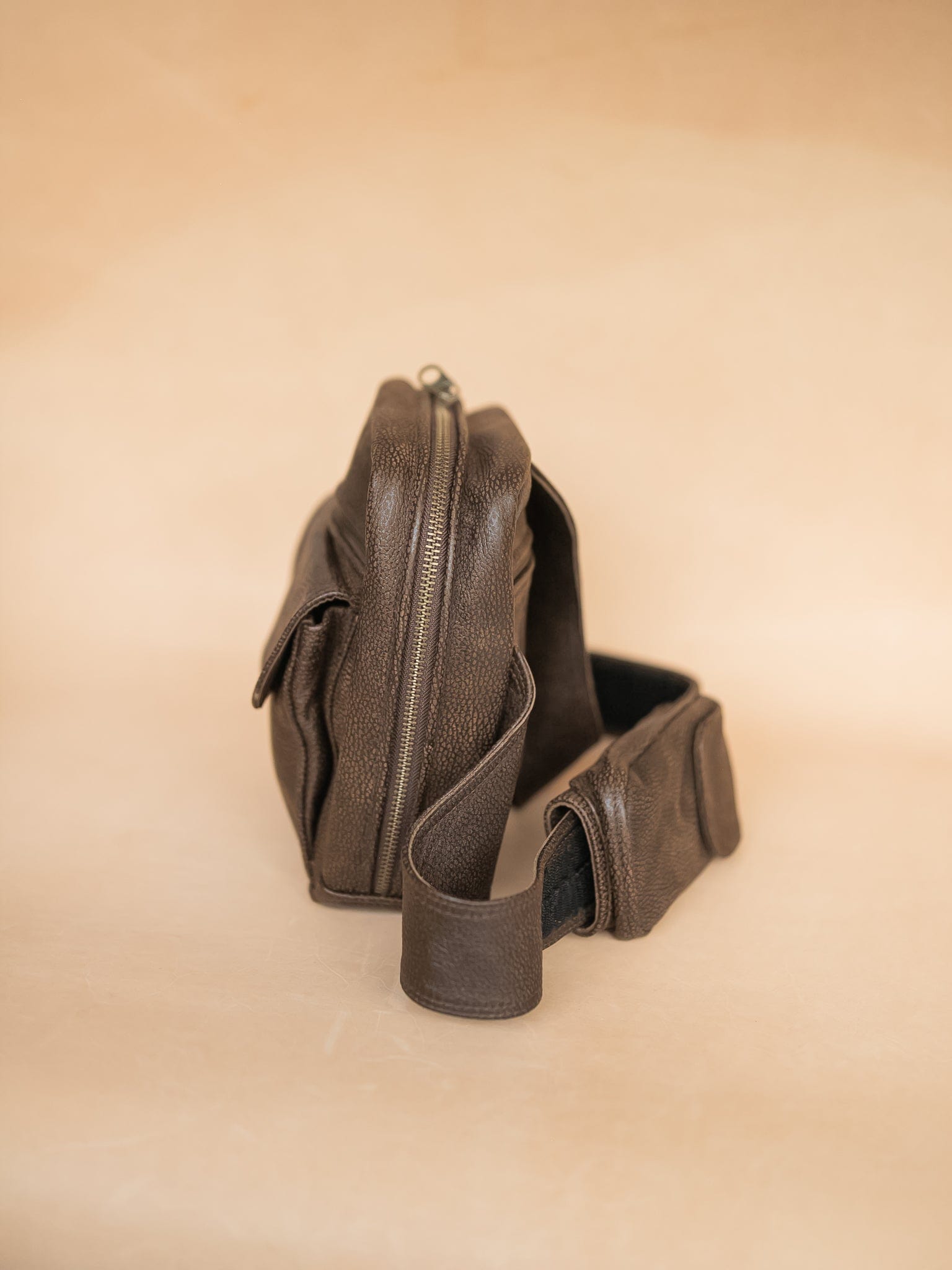 The Real McCaul Back Packs Crossover Backpack Sling Bag - Cowhide - Mottle Brown Australian Made Australian Owned Leather ManBag Crossover Backpack Australian Made