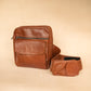 The Real McCaul Back Packs Crossover Backpack Sling Bag - Cowhide - Rust Australian Made Australian Owned Leather ManBag Crossover Backpack Australian Made