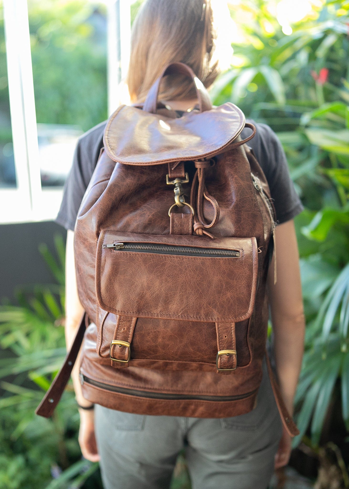 Leather Laptop/Travel Backpack Handmade in Australia- Kangaroo & Cowhide Leather – The Real McCaul Leathergoods