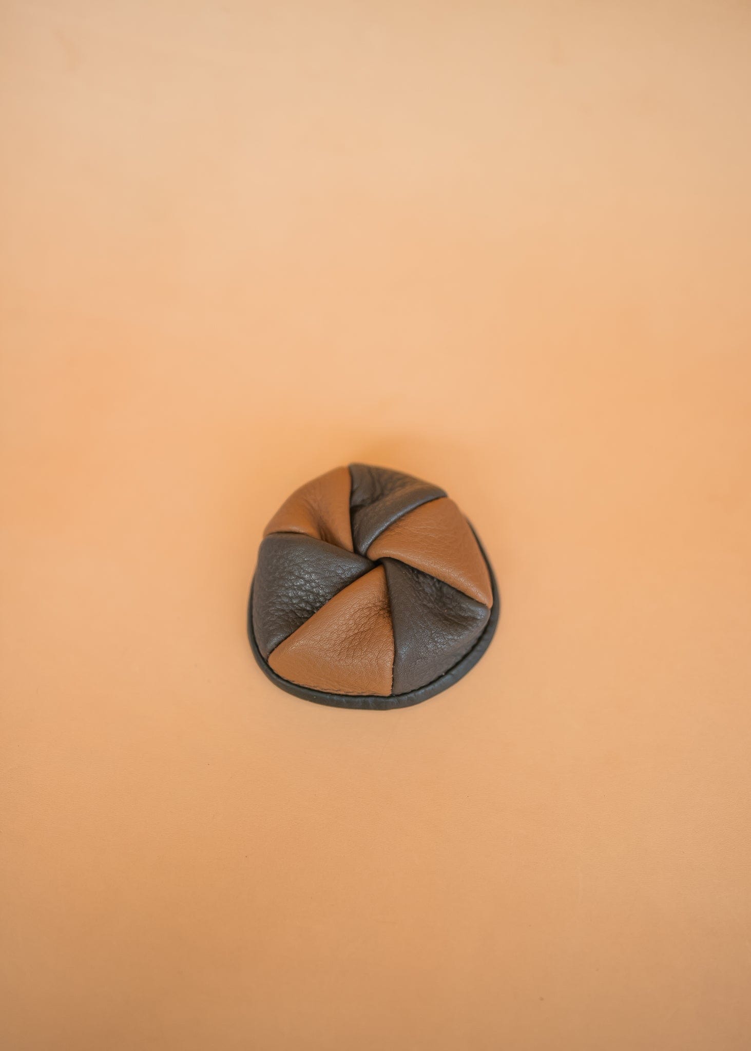 The Real McCaul Coin Purse Brown/Tan Twist Coin Pouch Australian Made Australian Owned Twist Coin Pouch - MADE IN AUSTRALIA - Kangaroo & Cowhide Genuine Leather