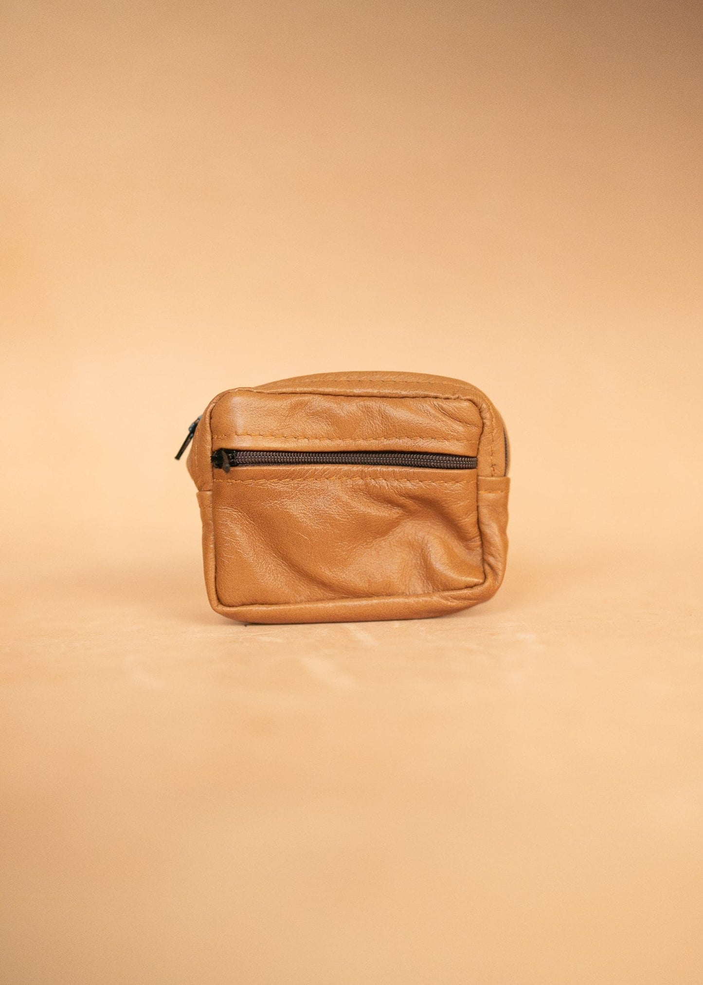 The Real McCaul Coin Purse Key Case Card Holder Wallet - Cowhide Australian Made Australian Owned Tri-Pocket Leather Pouch 