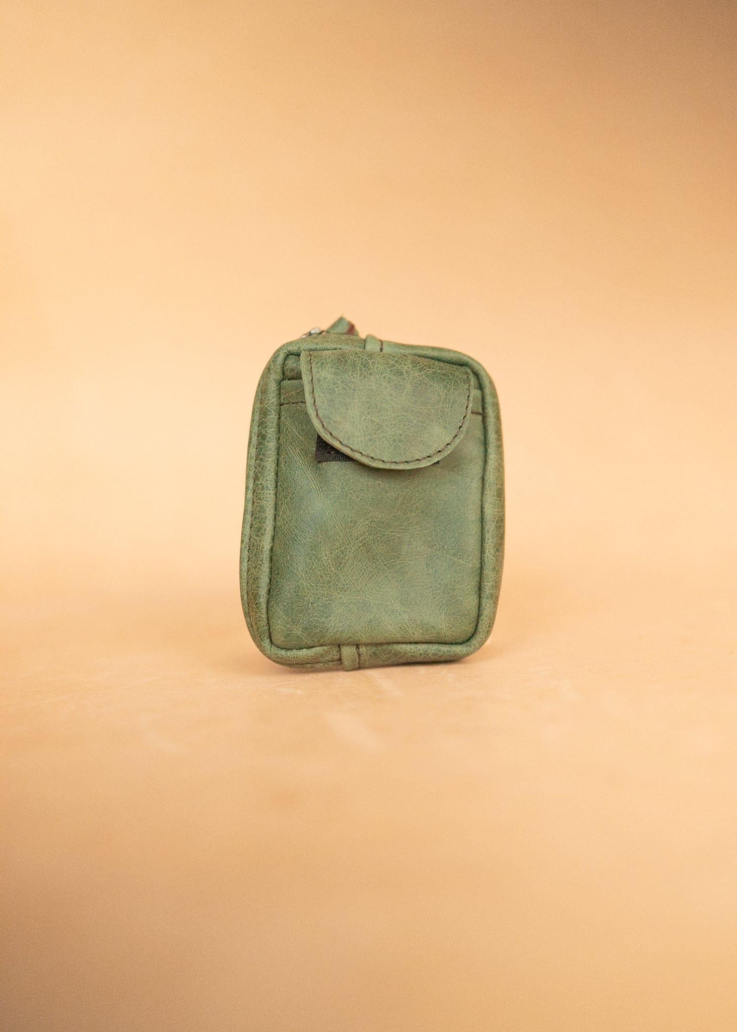 The Real McCaul Coin Purse Key Case Card Holder Wallet - Cowhide Australian Made Australian Owned Tri-Pocket Leather Pouch 