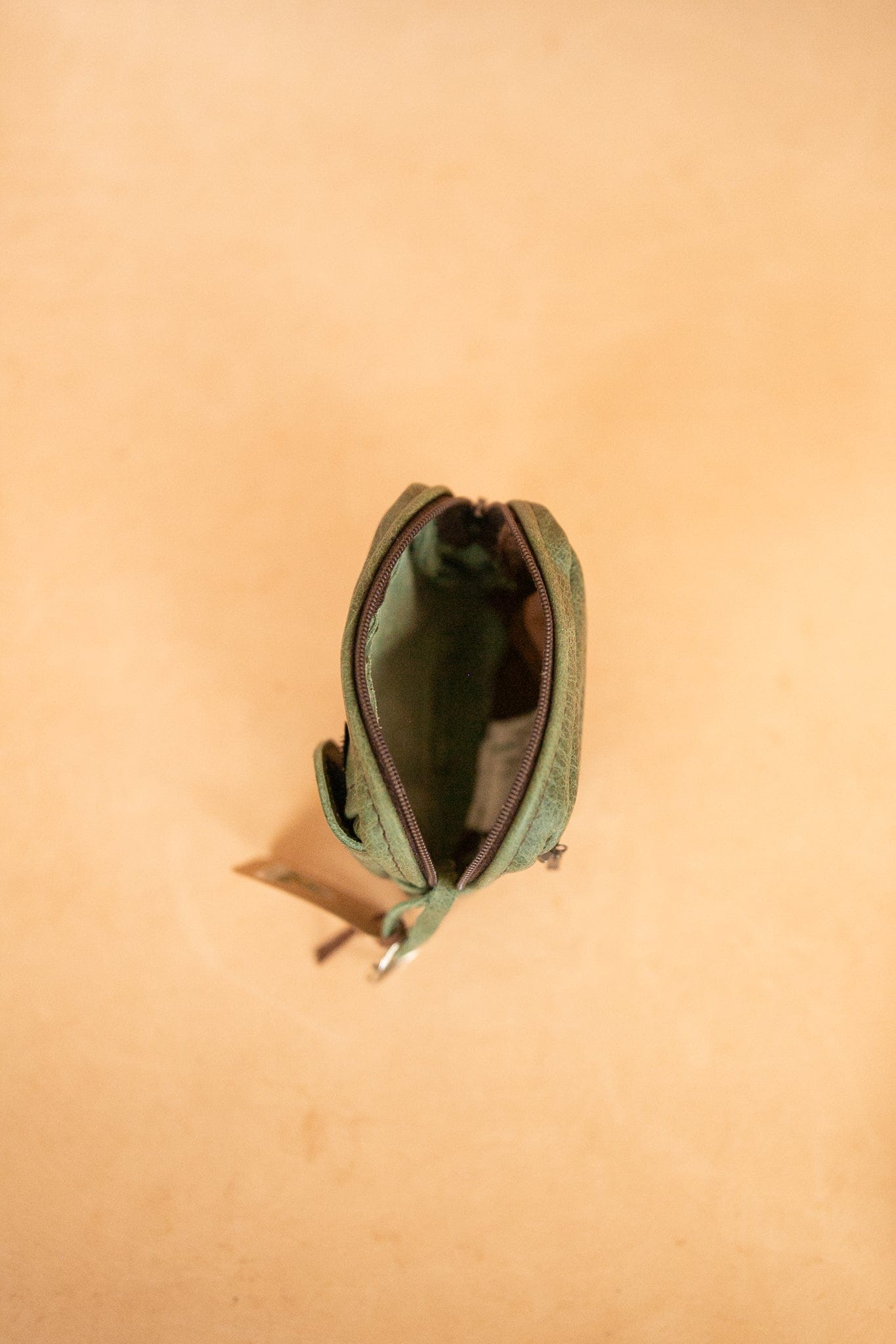 The Real McCaul Coin Purse Key Case Card Holder Wallet - Cowhide Australian Made Australian Owned Tri-Pocket Leather Pouch 