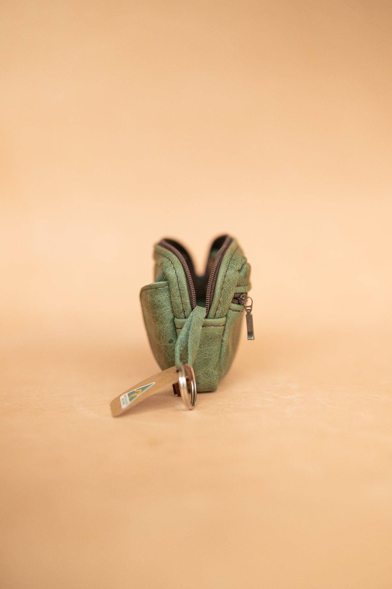 The Real McCaul Coin Purse Key Case Card Holder Wallet - Cowhide Australian Made Australian Owned Tri-Pocket Leather Pouch 