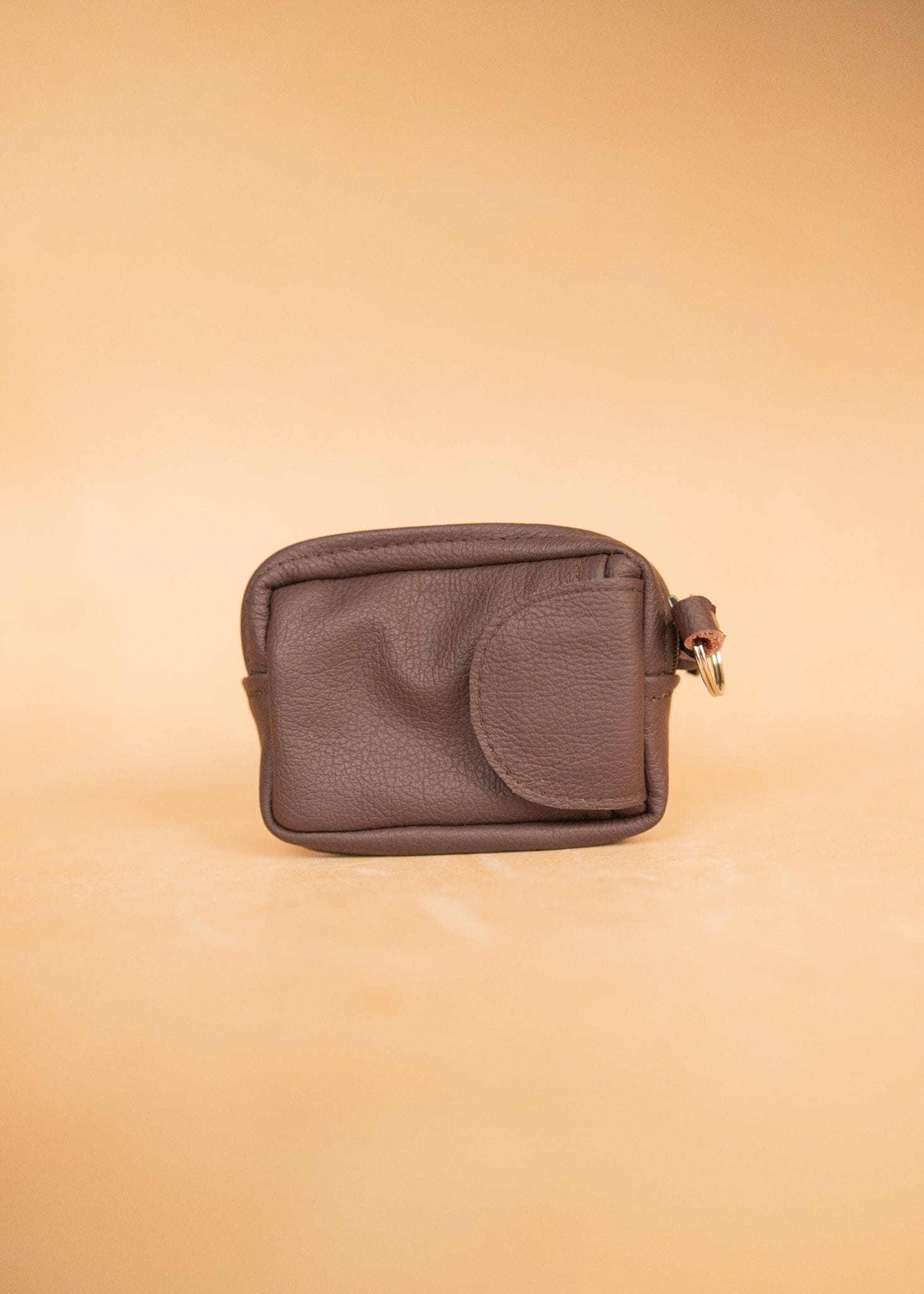 The Real McCaul Coin Purse Key Case Card Holder Wallet - Cowhide Australian Made Australian Owned Tri-Pocket Leather Pouch 