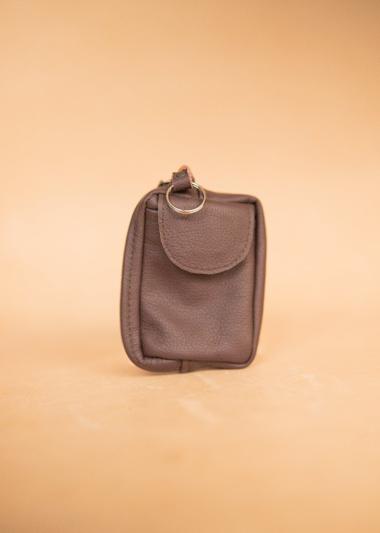 The Real McCaul Coin Purse Key Case Card Holder Wallet - Cowhide Australian Made Australian Owned Tri-Pocket Leather Pouch 