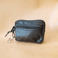 The Real McCaul Coin Purse Key Case Card Holder Wallet - Cowhide Australian Made Australian Owned Tri-Pocket Leather Pouch 