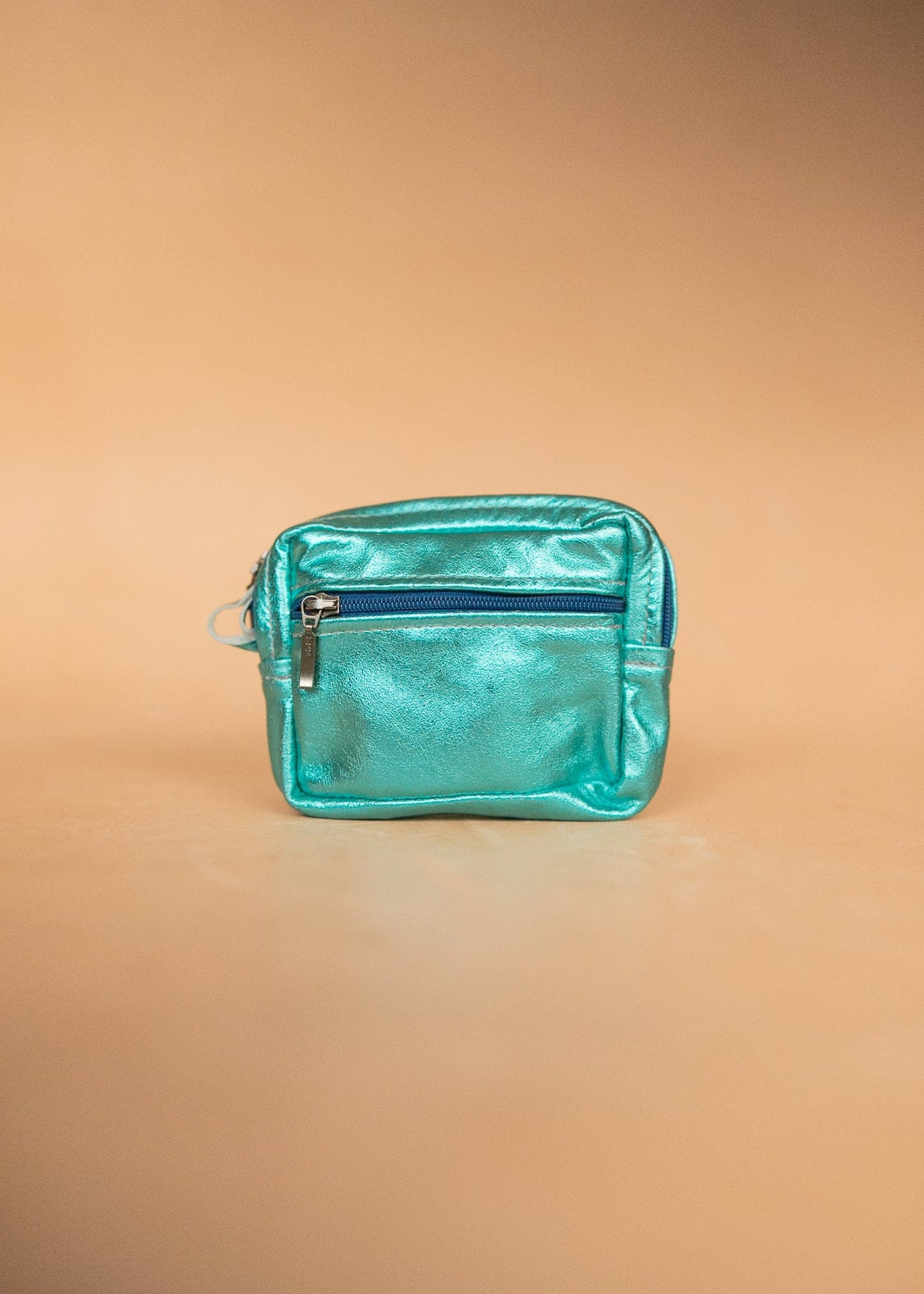 The Real McCaul Coin Purse Key Case Card Holder Wallet - Kangaroo - Metallic Australian Made Australian Owned Tri-Pocket Leather Pouch 