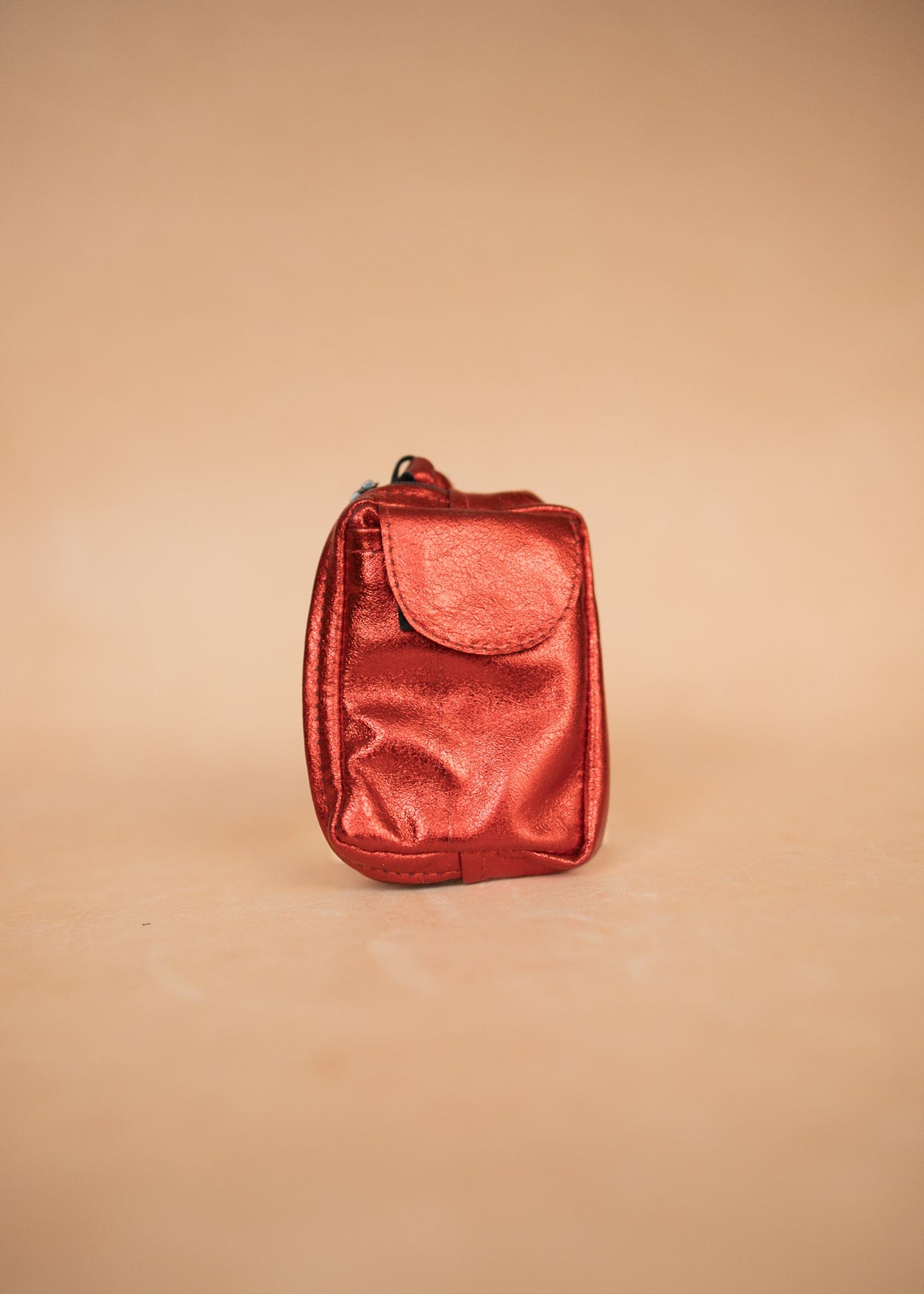 The Real McCaul Coin Purse Key Case Card Holder Wallet - Kangaroo - Metallic Australian Made Australian Owned Tri-Pocket Leather Pouch 