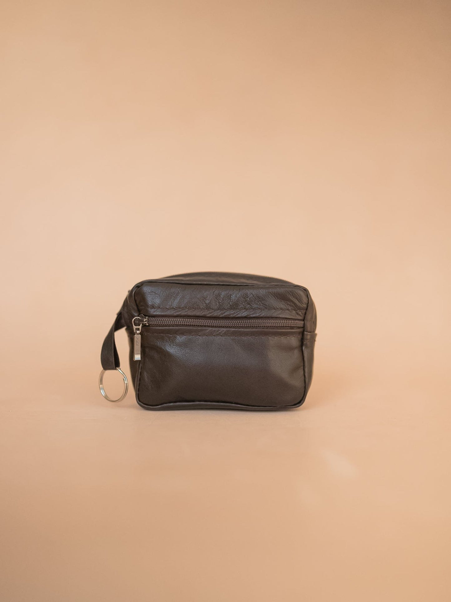 The Real McCaul Coin Purse Key Case Card Holder Wallet - Kangaroo Australian Made Australian Owned Tri-Pocket Leather Pouch 