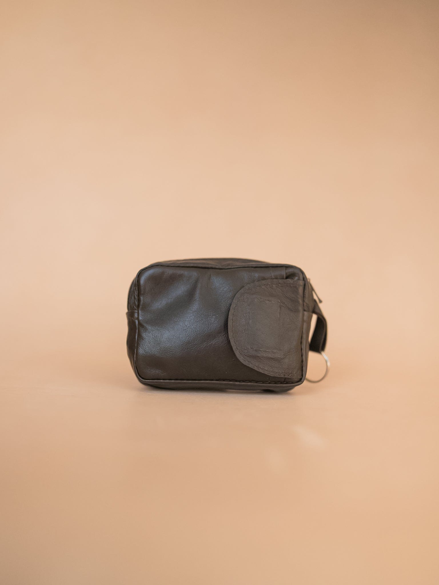 The Real McCaul Coin Purse Key Case Card Holder Wallet - Kangaroo Australian Made Australian Owned Tri-Pocket Leather Pouch 