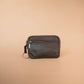 The Real McCaul Coin Purse Key Case Card Holder Wallet - Kangaroo Australian Made Australian Owned Tri-Pocket Leather Pouch 
