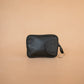 The Real McCaul Coin Purse Key Case Card Holder Wallet - Kangaroo Australian Made Australian Owned Tri-Pocket Leather Pouch 