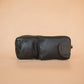 The Real McCaul Coin Purse Key Case Card Holder Wallet - Kangaroo Australian Made Australian Owned Tri-Pocket Leather Pouch 