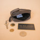 The Real McCaul Coin Purse Key Case Card Holder Wallet - Kangaroo Australian Made Australian Owned Tri-Pocket Leather Pouch 