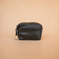 The Real McCaul Coin Purse Key Case Card Holder Wallet - Kangaroo Australian Made Australian Owned Tri-Pocket Leather Pouch 