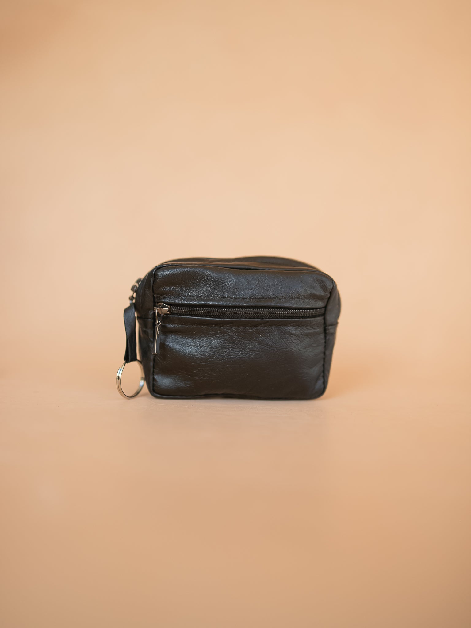 The Real McCaul Coin Purse Key Case Card Holder Wallet - Kangaroo Australian Made Australian Owned Tri-Pocket Leather Pouch 