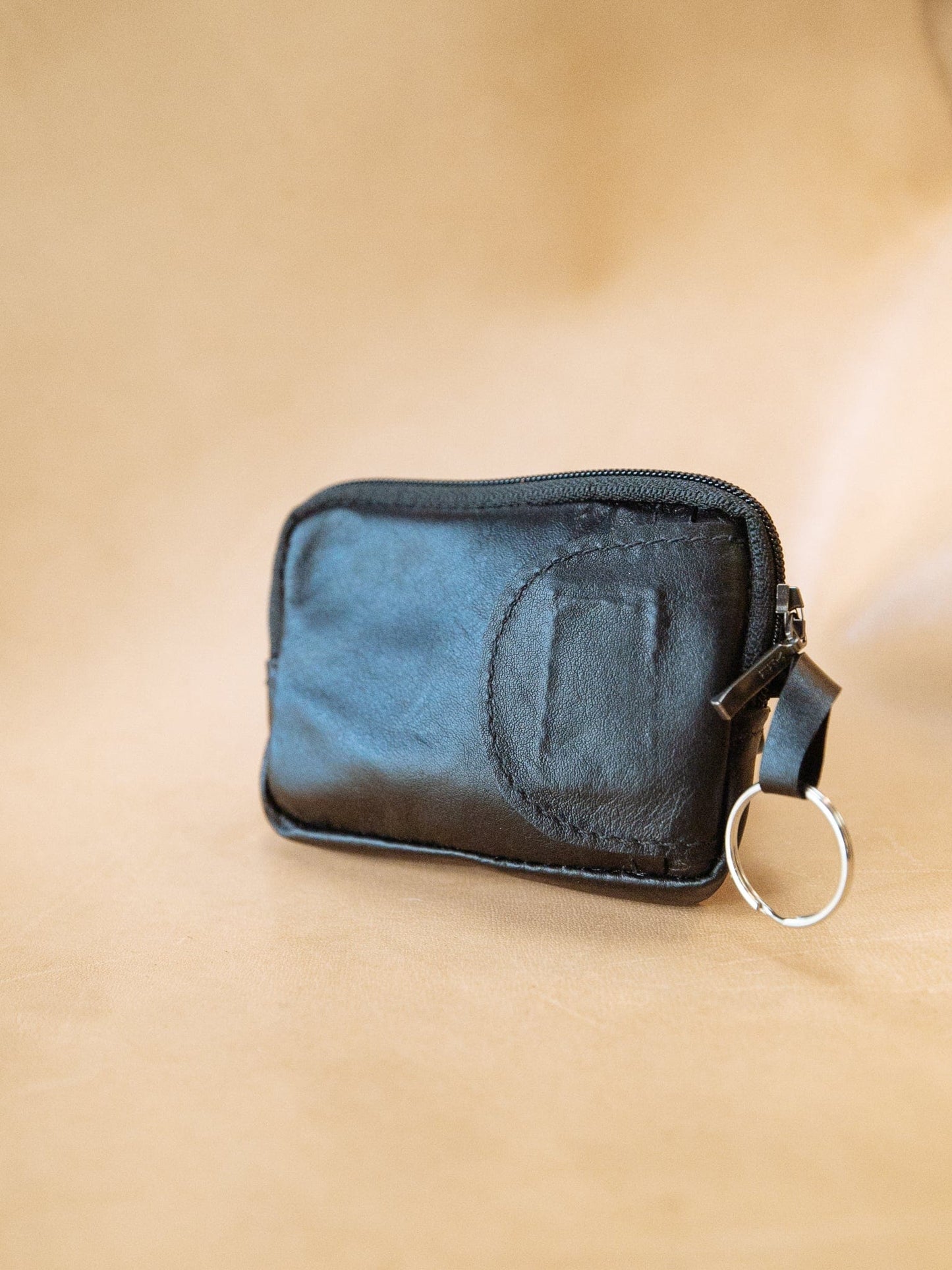 The Real McCaul Coin Purse Key Case Card Holder Wallet Australian Made Australian Owned Tri-Pocket Leather Pouch 