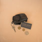 The Real McCaul Coin Purse Large / Black Key Case Card Holder Wallet - Kangaroo Australian Made Australian Owned Tri-Pocket Leather Pouch 