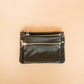 The Real McCaul Coin Purse Large / Black / Silver Paula Zip Pouch - Kangaroo Australian Made Australian Owned Paula Zip Leather Pouch Purse- Made in Australia Kangaroo leather