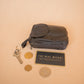The Real McCaul Coin Purse Large / Dark Brown Key Case Card Holder Wallet - Kangaroo Australian Made Australian Owned Tri-Pocket Leather Pouch 