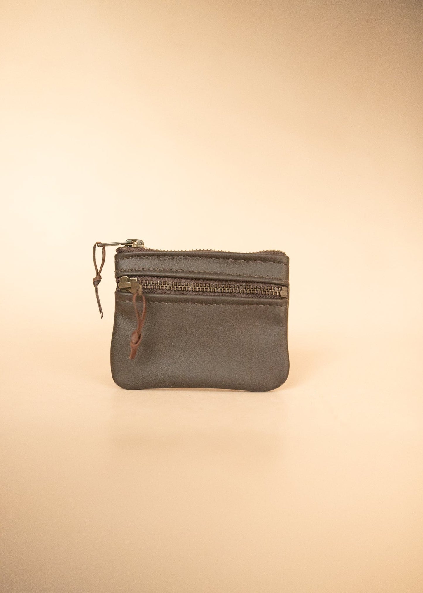 The Real McCaul Coin Purse Mini Paula Zip Pouch - Cowhide Australian Made Australian Owned Paula Zip Leather Pouch Purse- Made in Australia Cowhide leather