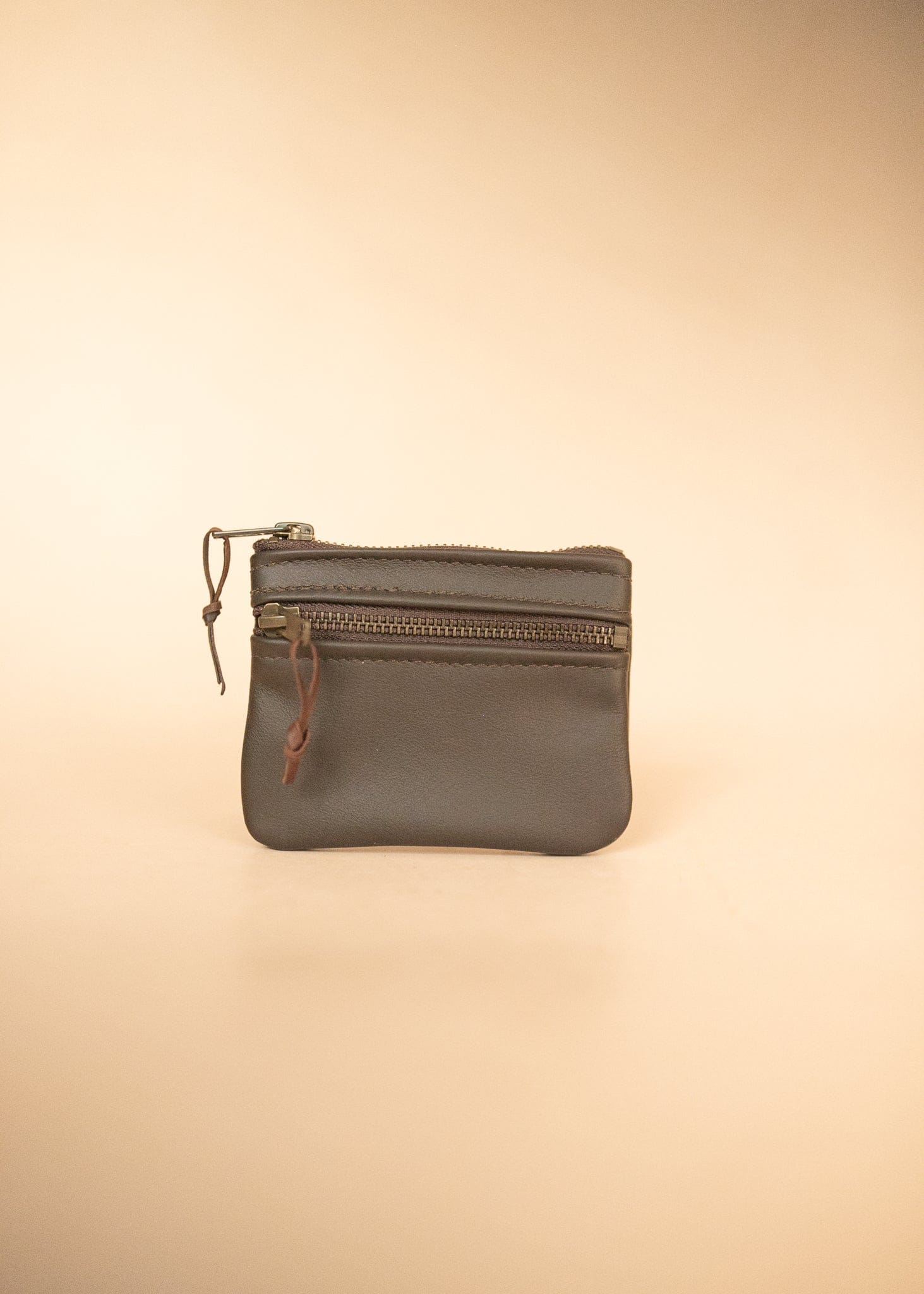 The Real McCaul Coin Purse Mini Paula Zip Pouch - Cowhide Australian Made Australian Owned Paula Zip Leather Pouch Purse- Made in Australia Cowhide leather