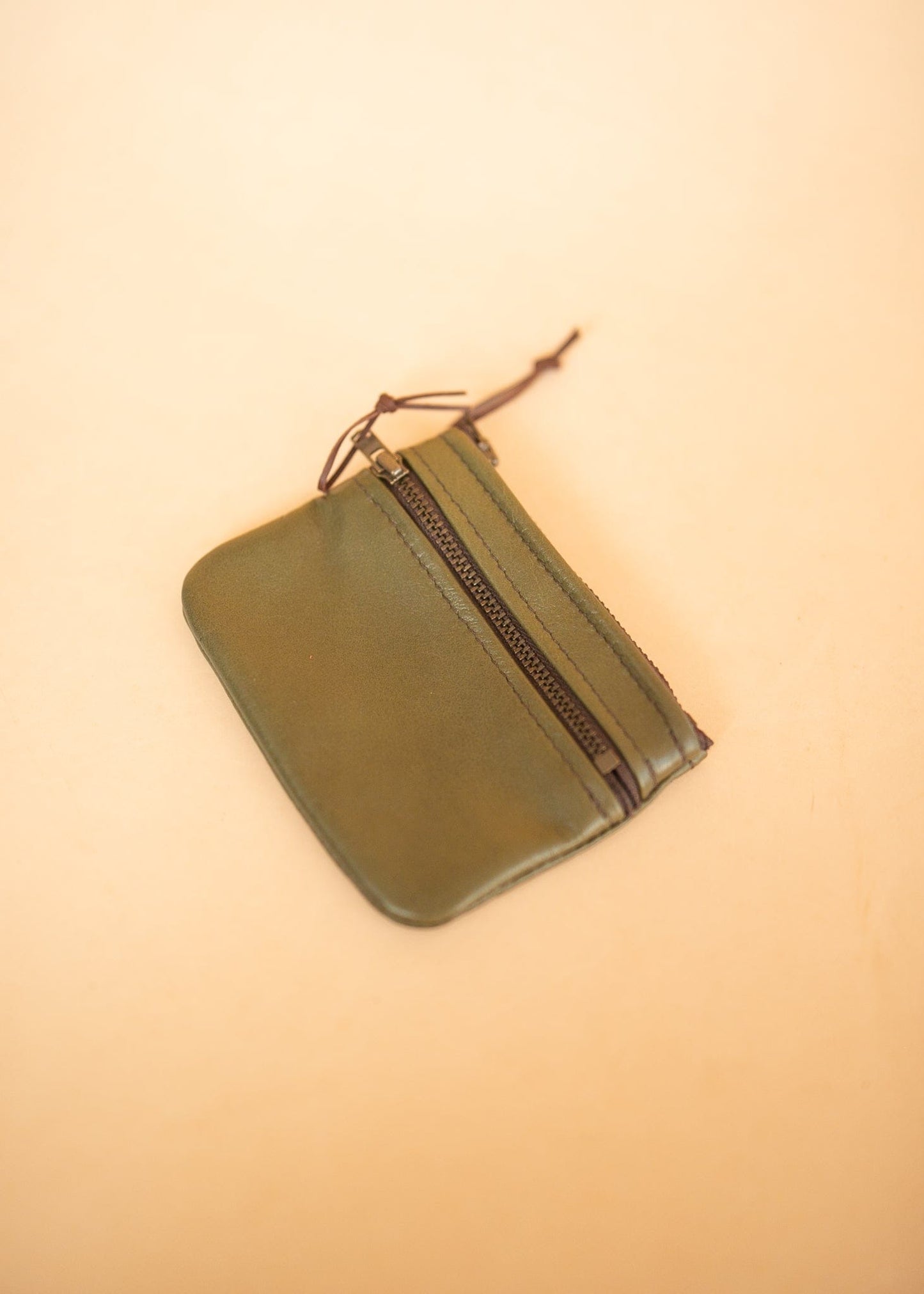 The Real McCaul Coin Purse Mini Paula Zip Pouch - Kangaroo Australian Made Australian Owned Paula Zip Leather Pouch Purse- Made in Australia Cowhide leather