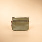 The Real McCaul Coin Purse Olive Green Mini Paula Zip Pouch - Kangaroo Australian Made Australian Owned Paula Zip Leather Pouch Purse- Made in Australia Cowhide leather