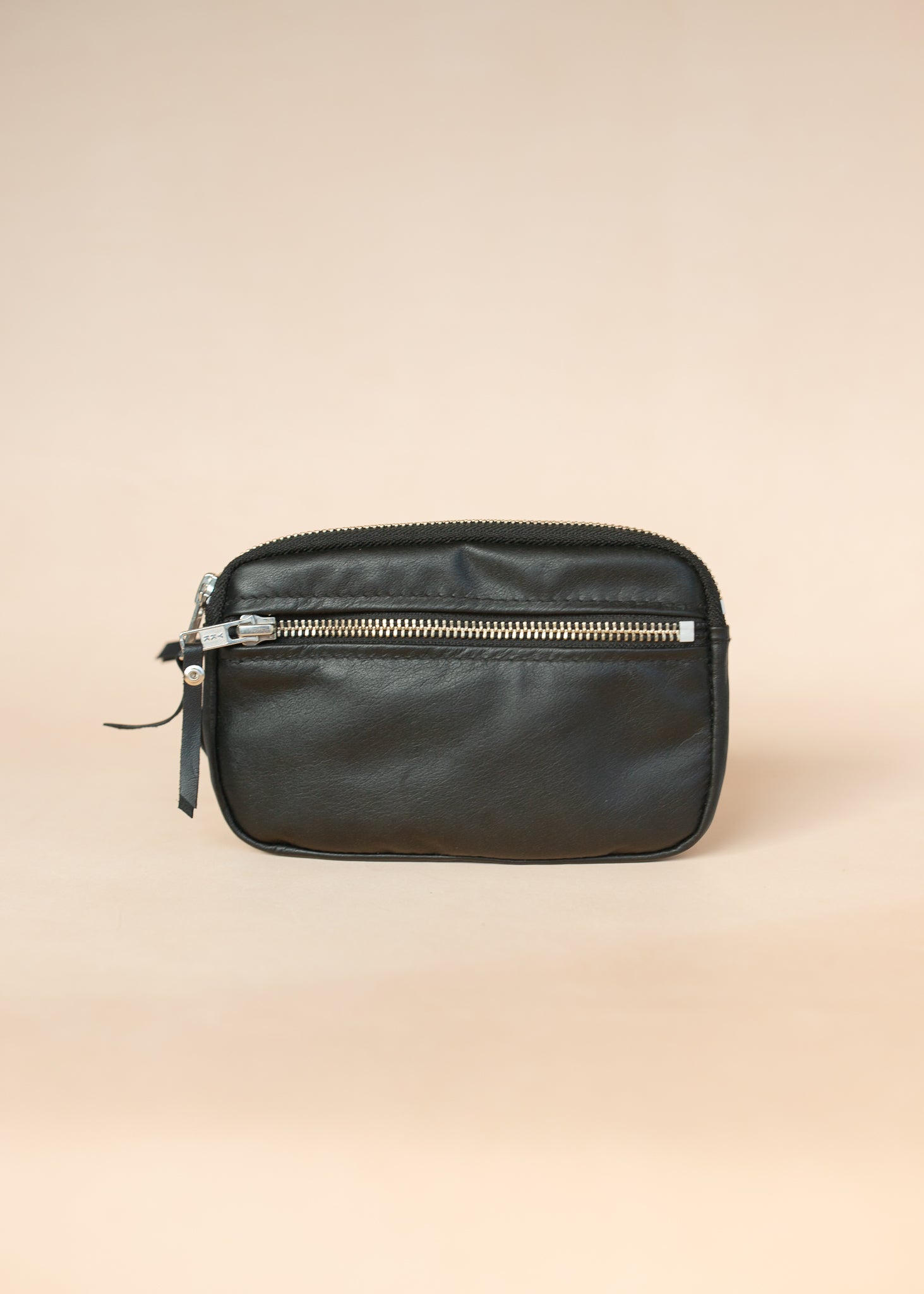 The Real McCaul Coin Purse Parker Pouch - Kangaroo Australian Made Australian Owned Tri-Pocket Leather Pouch 