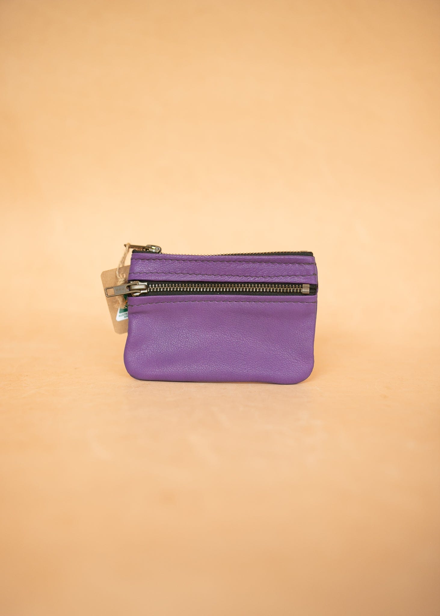 The Real McCaul Coin Purse Paula Zip Pouch - Cowhide Australian Made Australian Owned Paula Zip Leather Pouch Purse- Made in Australia Cowhide leather