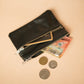 The Real McCaul Coin Purse Paula Zip Pouch - Kangaroo Australian Made Australian Owned Paula Zip Leather Pouch Purse- Made in Australia Kangaroo leather