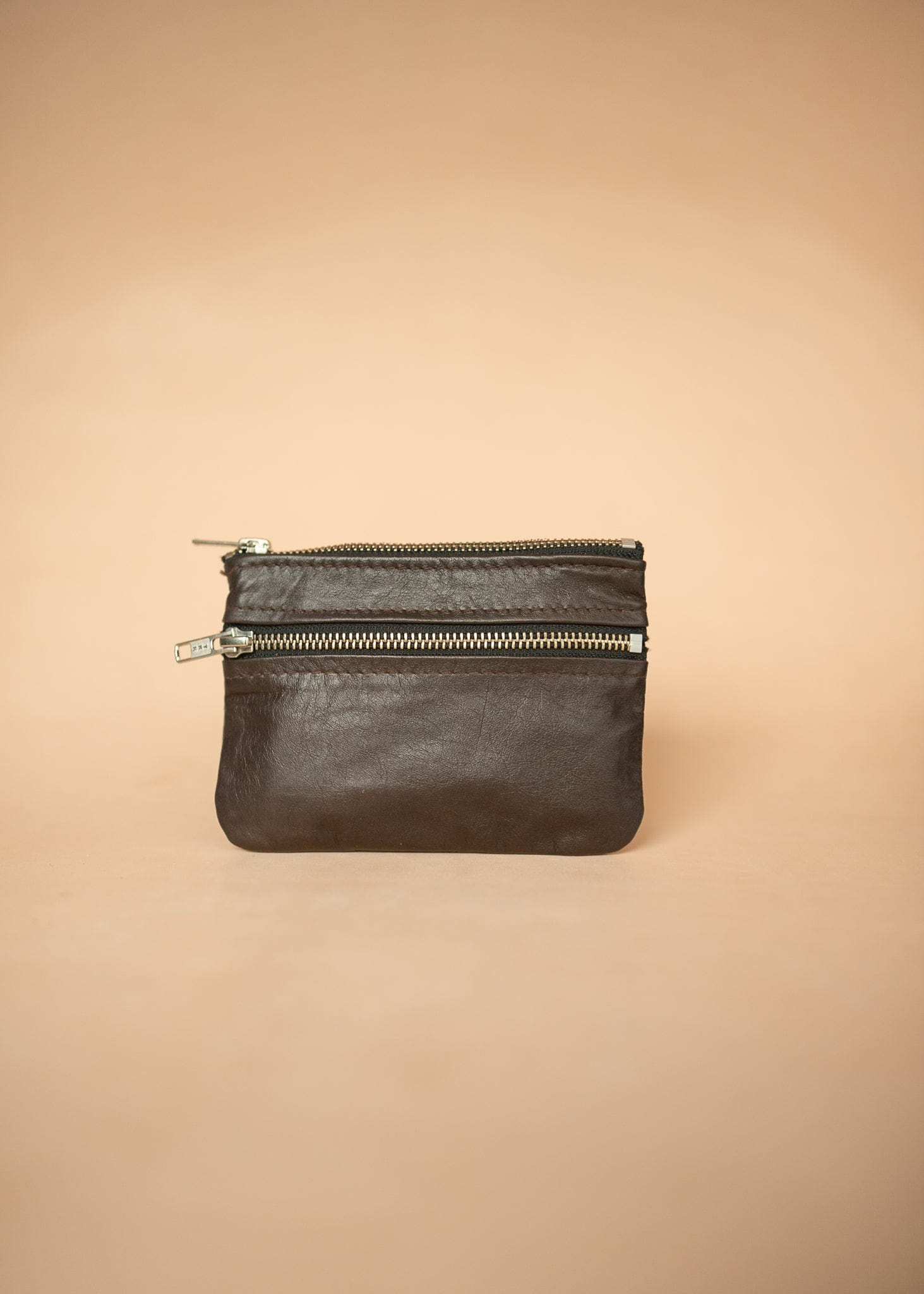 The Real McCaul Coin Purse Paula Zip Pouch - Kangaroo Australian Made Australian Owned Paula Zip Leather Pouch Purse- Made in Australia Kangaroo leather