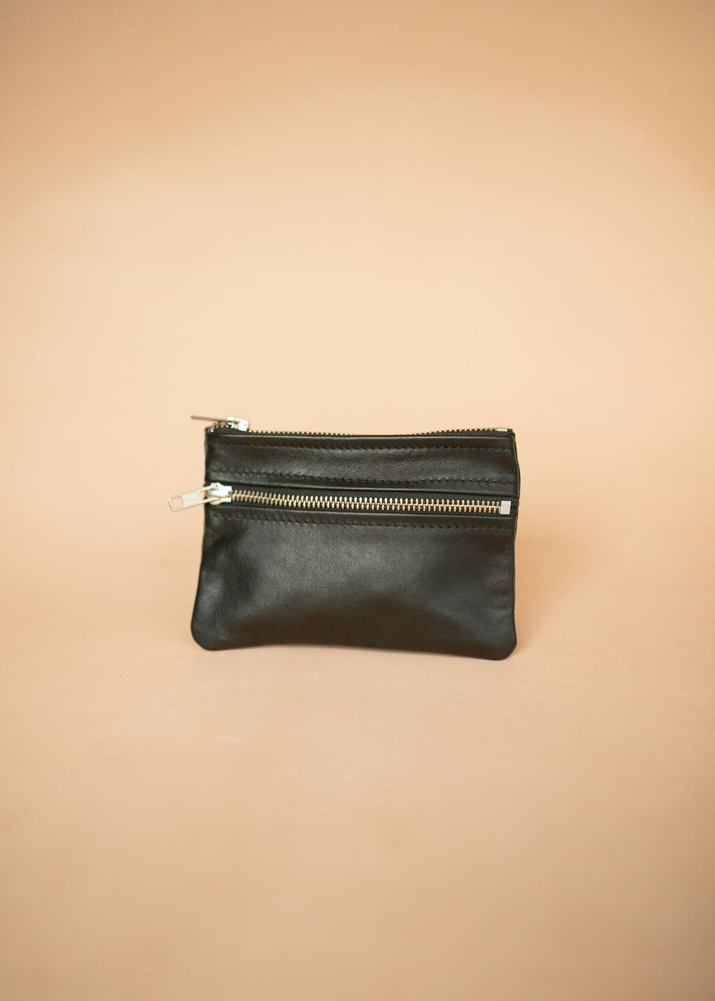 The Real McCaul Coin Purse Paula Zip Pouch - Kangaroo Australian Made Australian Owned Paula Zip Leather Pouch Purse- Made in Australia Kangaroo leather