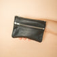 The Real McCaul Coin Purse Paula Zip Pouch - Kangaroo Australian Made Australian Owned Paula Zip Leather Pouch Purse- Made in Australia Kangaroo leather