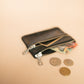 The Real McCaul Coin Purse Paula Zip Pouch - Kangaroo Australian Made Australian Owned Paula Zip Leather Pouch Purse- Made in Australia Kangaroo leather