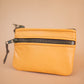 The Real McCaul Coin Purse Paula Zip Pouch - Kangaroo Australian Made Australian Owned Paula Zip Leather Pouch Purse- Made in Australia Kangaroo leather