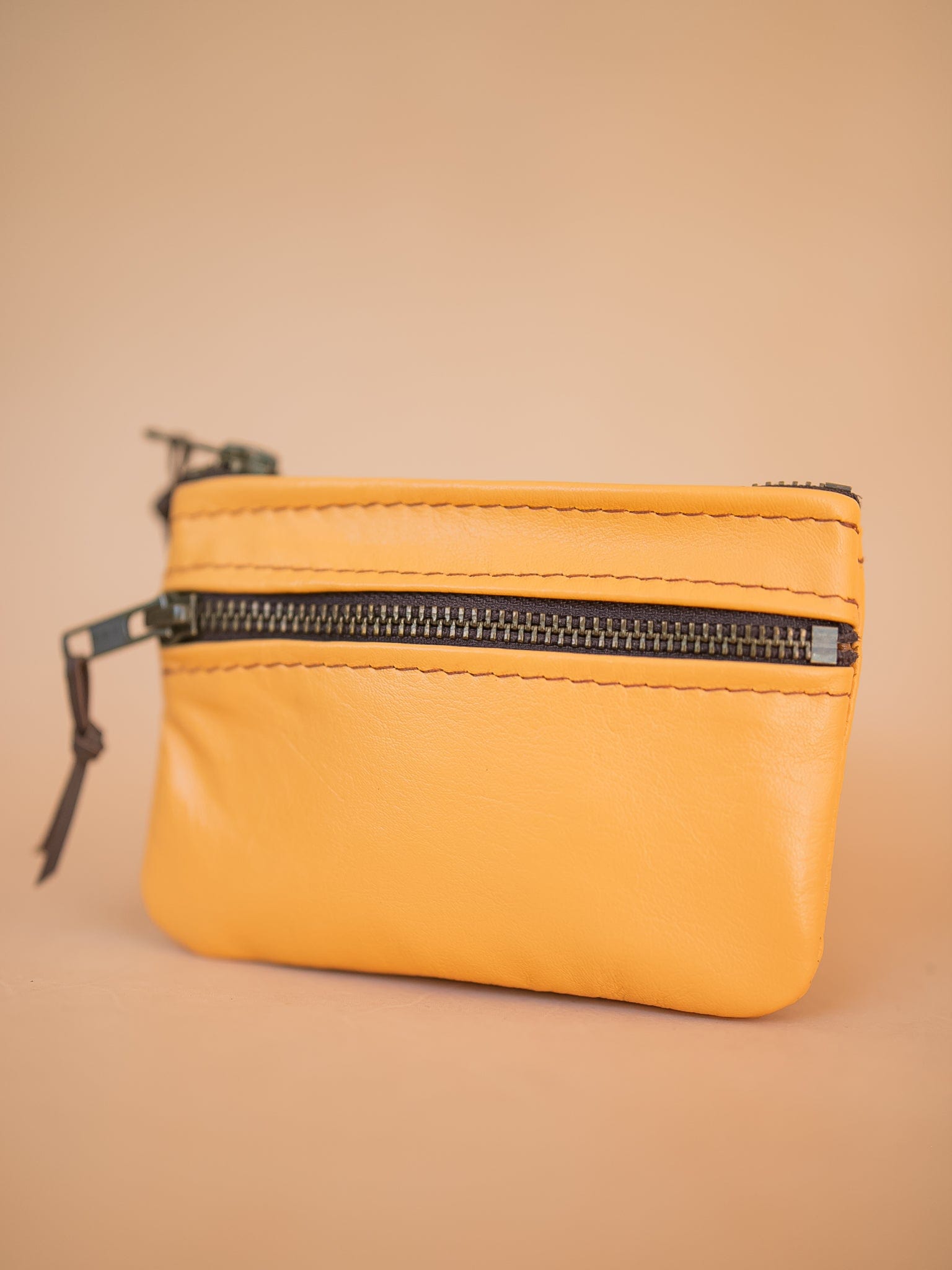 The Real McCaul Coin Purse Paula Zip Pouch - Kangaroo Australian Made Australian Owned Paula Zip Leather Pouch Purse- Made in Australia Kangaroo leather