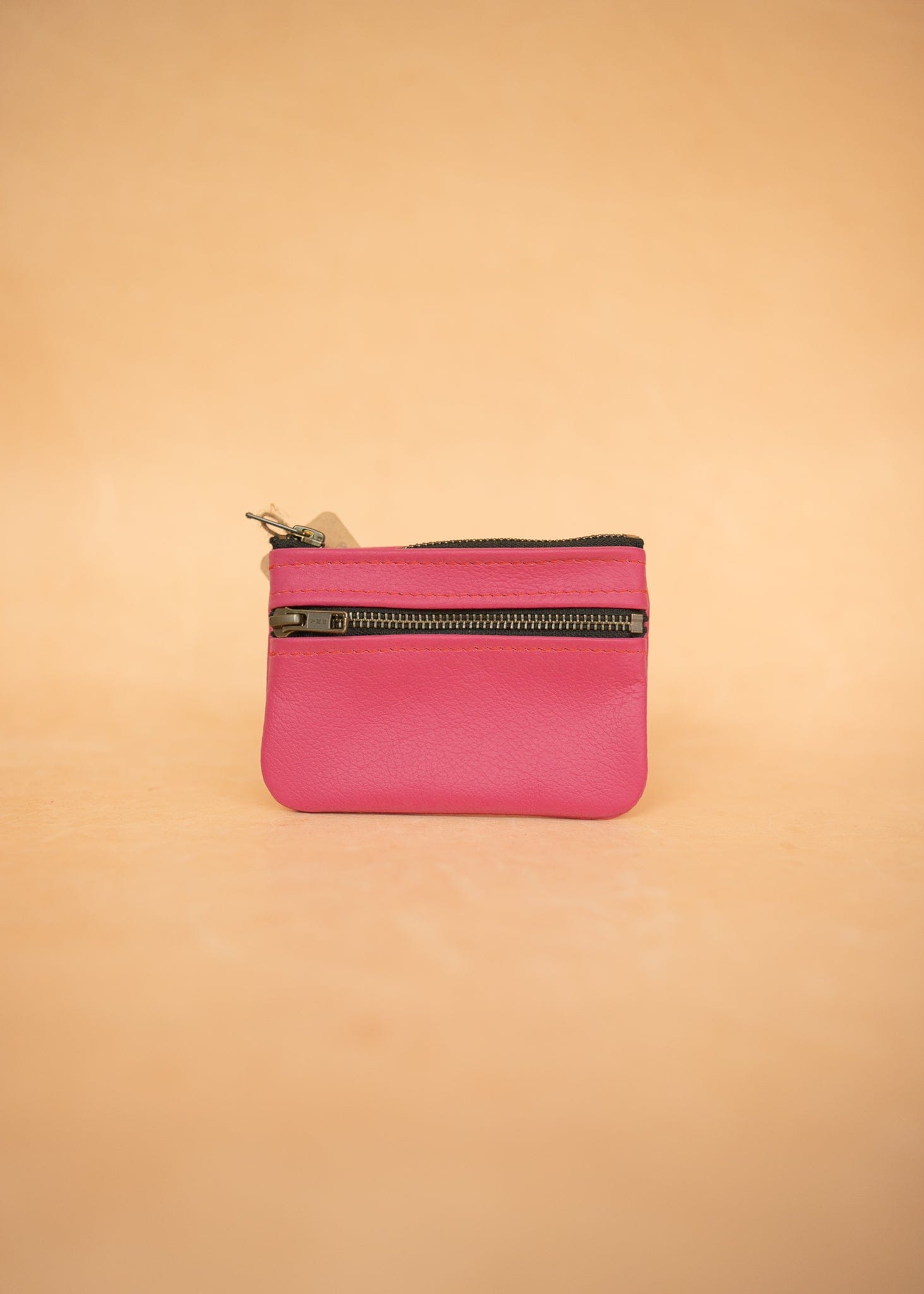 The Real McCaul Coin Purse Paula Zip Pouch - Kangaroo Australian Made Australian Owned Paula Zip Leather Pouch Purse- Made in Australia Kangaroo leather