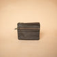 The Real McCaul Coin Purse Small / Dark Brown / Antique Paula Zip Pouch - Kangaroo Australian Made Australian Owned Paula Zip Leather Pouch Purse- Made in Australia Kangaroo leather