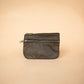 The Real McCaul Coin Purse Small / Dark Brown / Silver Paula Zip Pouch - Kangaroo Australian Made Australian Owned Paula Zip Leather Pouch Purse- Made in Australia Kangaroo leather