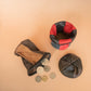 The Real McCaul Coin Purse Twist Coin Pouch Australian Made Australian Owned Twist Coin Pouch - MADE IN AUSTRALIA - Kangaroo & Cowhide Genuine Leather