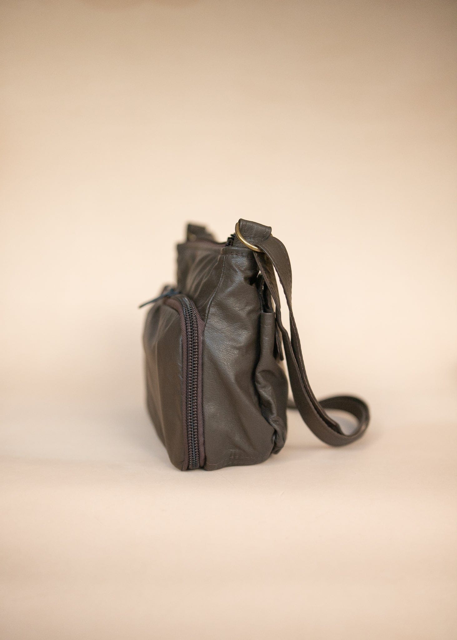 The Real McCaul Handbags Annette HandBag - Large - Cowhide - Dark Brown Australian Made Australian Owned Made in Australia Handbag- Large Annette Bag Genuine Leather