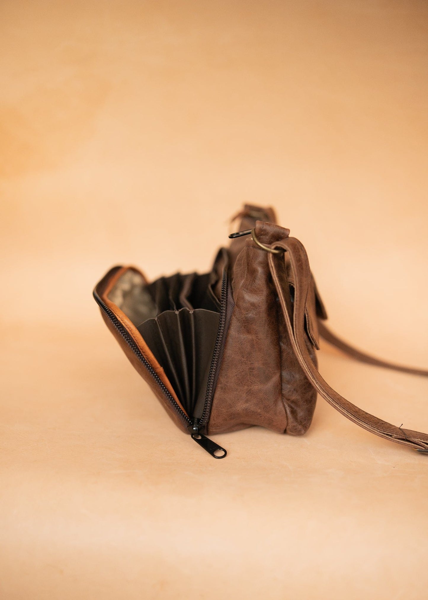 The Real McCaul Handbags Annette HandBag - Large - Cowhide - Premium Marble Brown Australian Made Australian Owned Made in Australia Handbag- Large Annette Bag Genuine Leather