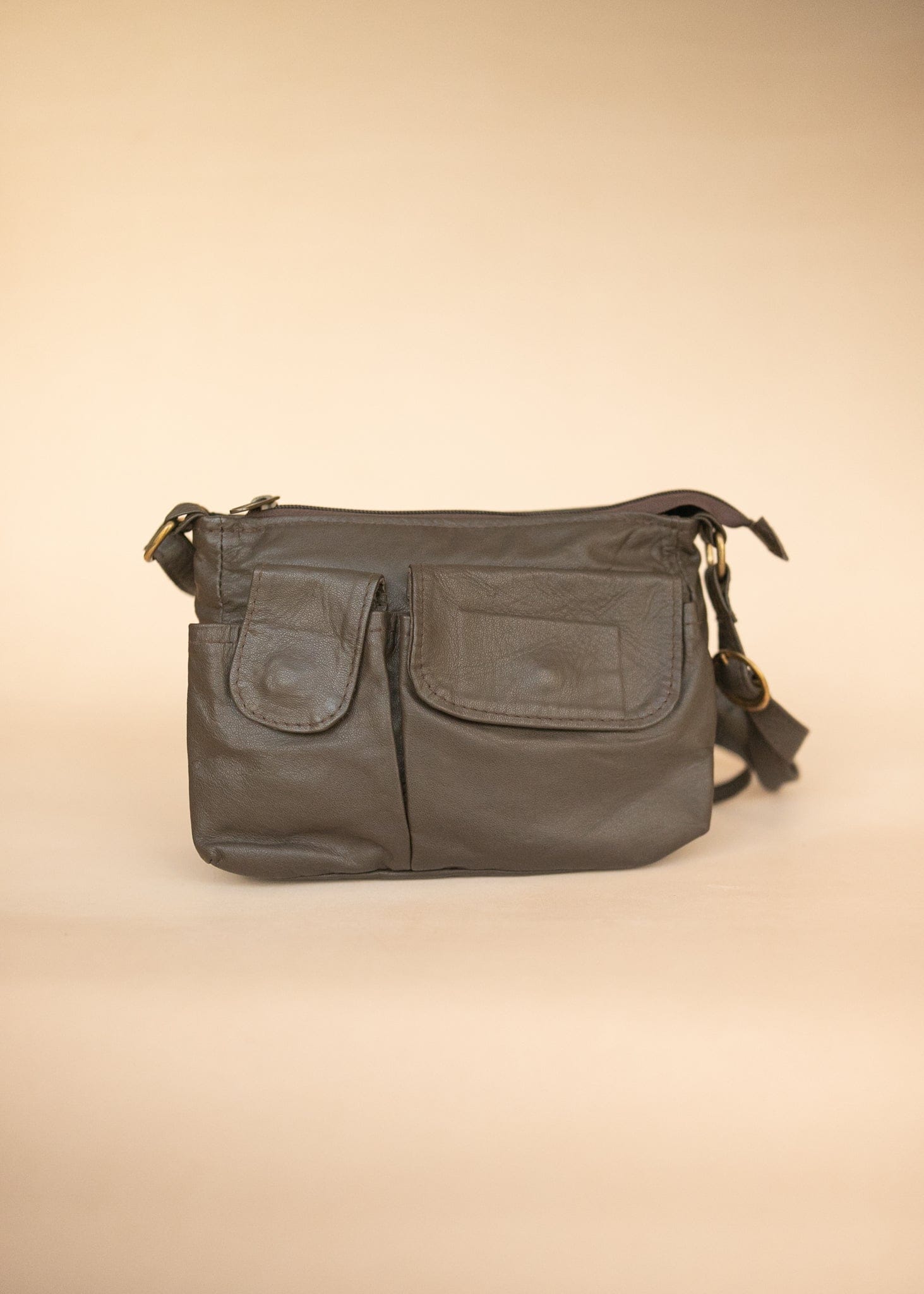 The Real McCaul Handbags Annette HandBag - Small - Cowhide - Dark Brown Australian Made Australian Owned Women's HandBags- Made in Australia Kangaroo & Cowhide Leather